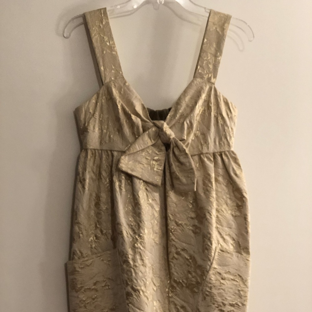 Vera Wang gold/cream brocade cocktail dress